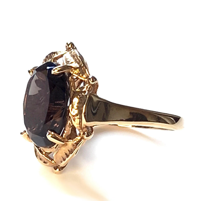 Vintage Smoky Quartz Dress Ring