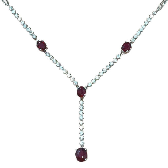 Pre-owned Ruby & Diamond Necklace