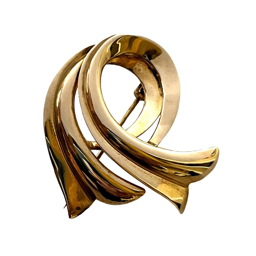 Pre-owned Swirl Brooch