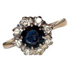 Pre-owned Sapphire & Diamond Cluster Ring