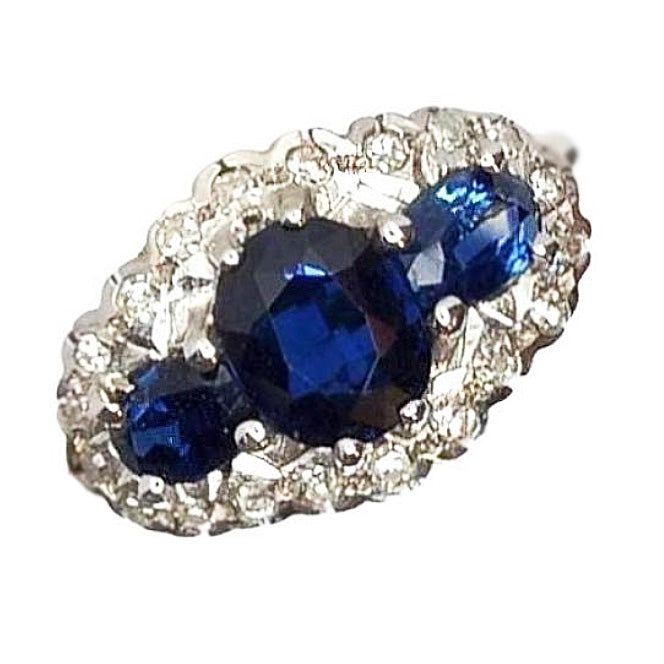 Pre-owned 18ct Gold Sapphire & Diamond Ring