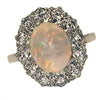 Pre-owned Opal & Diamond Cluster Ring