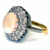 Pre-owned Opal & Diamond Cluster Ring