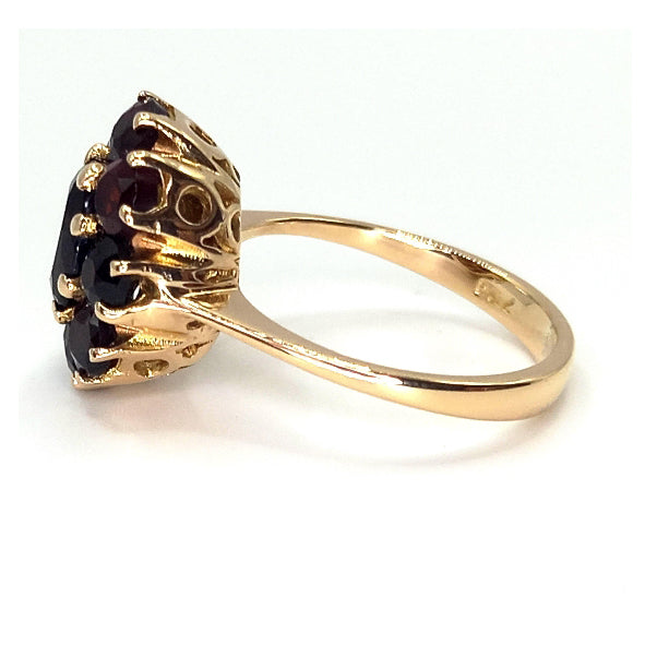 Pre-owned Garnet Cluster Ring