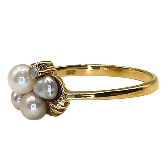 Pre-owned Pearl & Diamond Ring