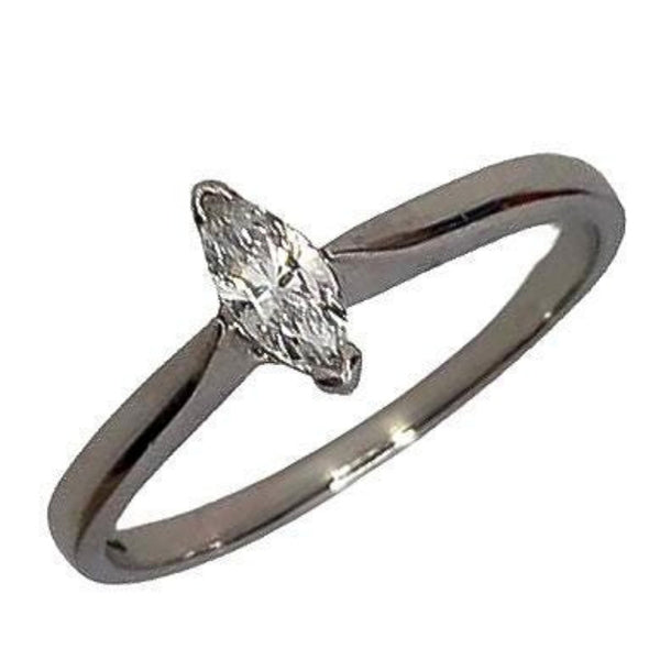 Pre-owned Marquise-Cut Diamond Solitaire Ring