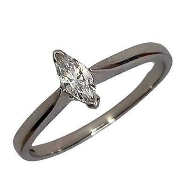 Pre-owned Marquise-Cut Diamond Solitaire Ring