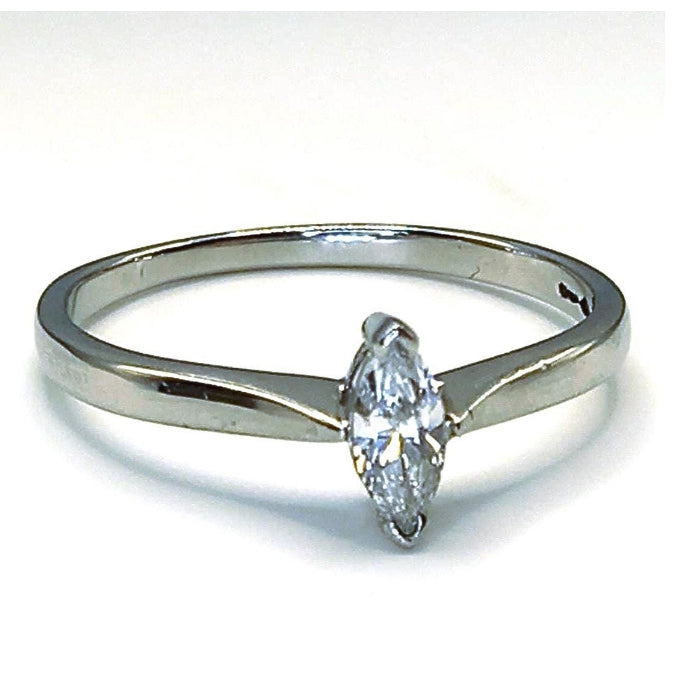 Pre-owned Marquise-Cut Diamond Solitaire Ring