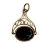 Pre-owned Carnelian & Onyx Spinner Fob