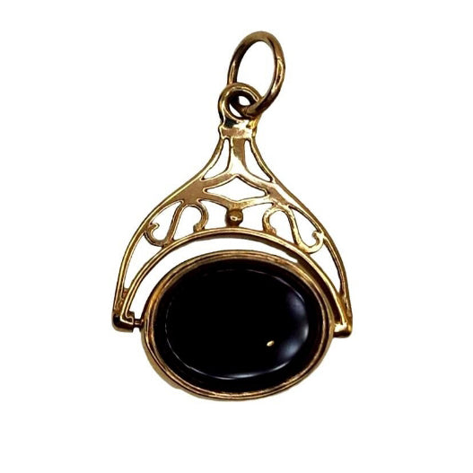 Pre-owned Carnelian & Onyx Spinner Fob