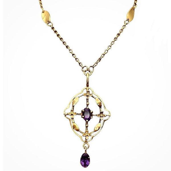 Pre-owned 9ct Gold Amethyst Necklace