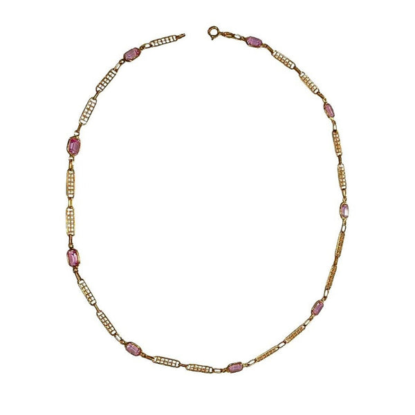 Pre-owned Synthetic Sapphire Necklace