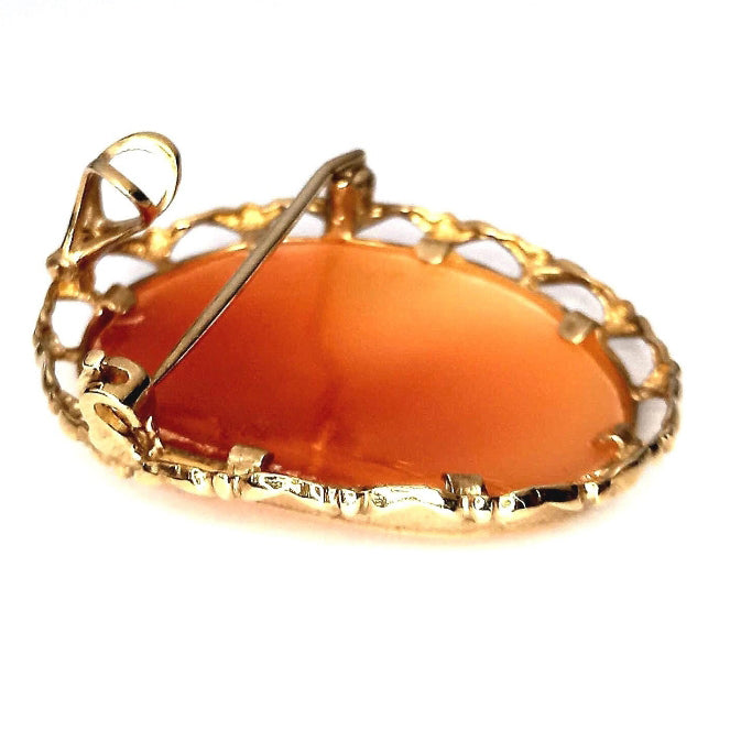 Vintage 9ct Gold Cameo Brooch/Pendant