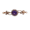 Vintage Amethyst & Pearl Brooch