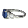 Pre-owned Platinum Sapphire & Diamond Ring