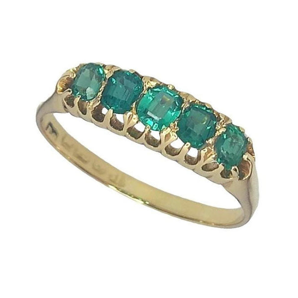 Vintage 18ct Gold Garnet & Glass Doublet Ring