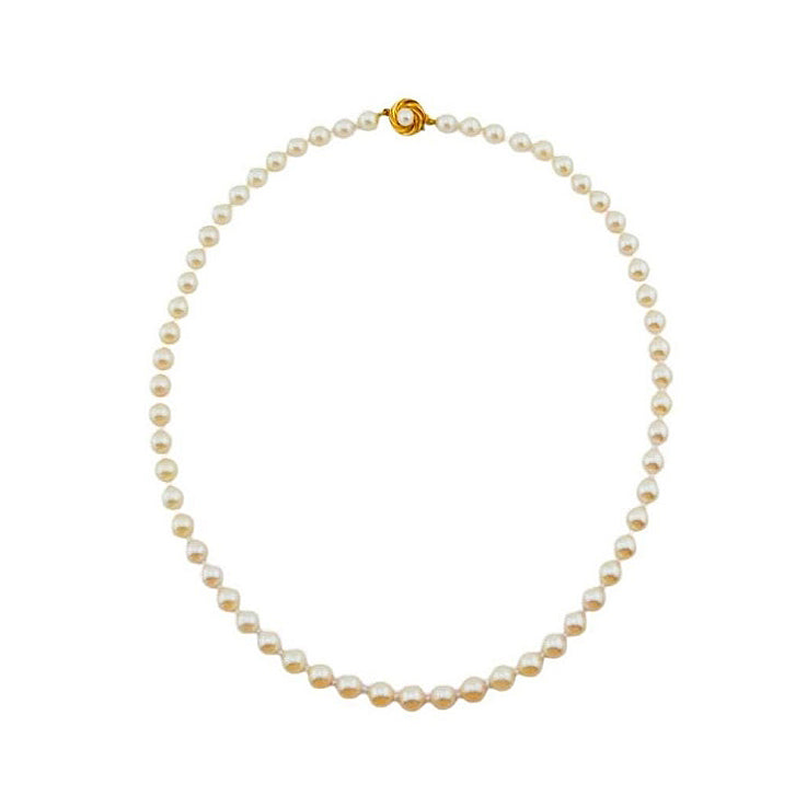 Pre-owned 9ct Gold 18 Inch Cultured Pearl Necklace