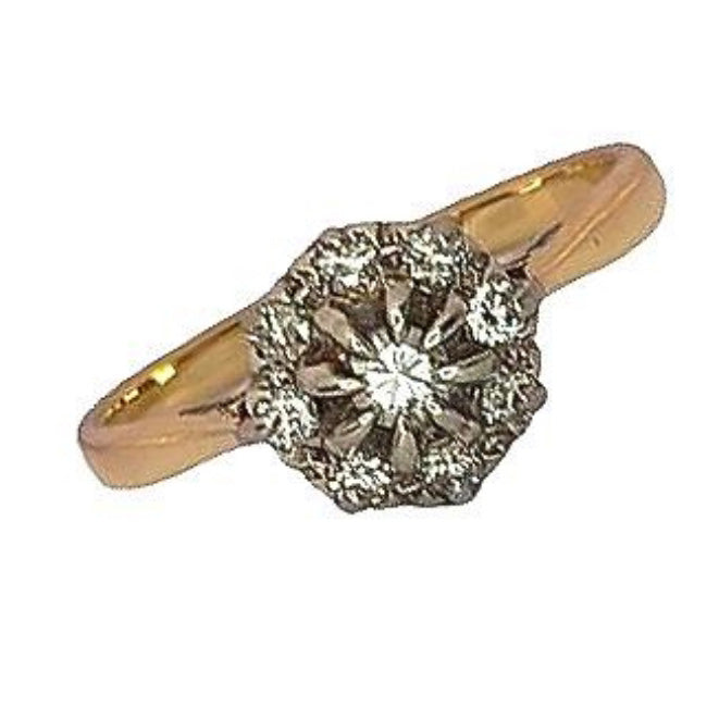 Vintage Diamond Cluster Ring