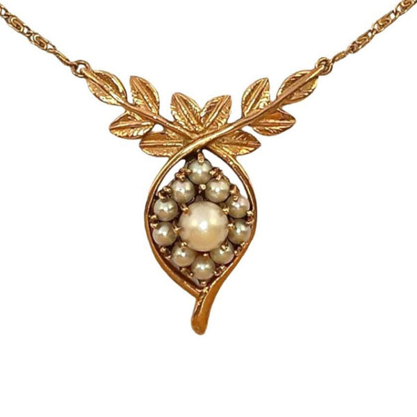 Vintage 9ct Gold Pearl Necklace