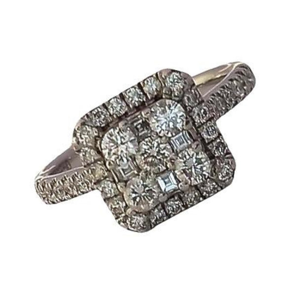 Pre-owned 18ct White Gold Diamond Cluster Ring