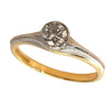 Pre-owned 18ct Bi-coloured Gold Diamond Solitaire Ring