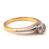 Pre-owned 18ct Bi-coloured Gold Diamond Solitaire Ring