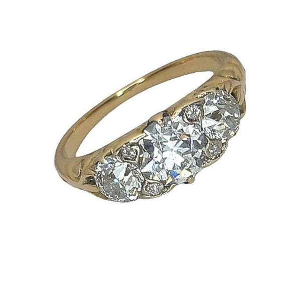 Vintage Old-Cut Diamond Trilogy Ring