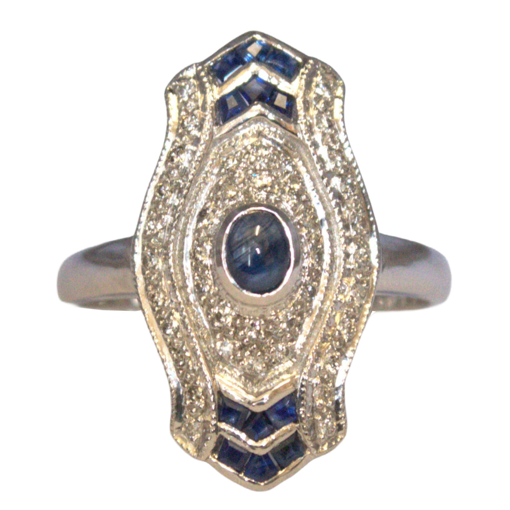 Vintage Sapphire & Diamond Ring
