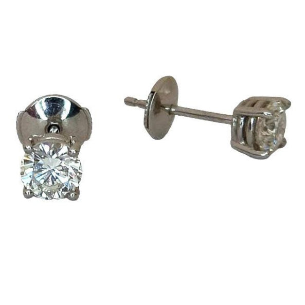 Pre-owned Platinum Diamond Stud Earrings