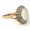 Pre-owned 9ct Gold Opal & Diamond Cluster Ring