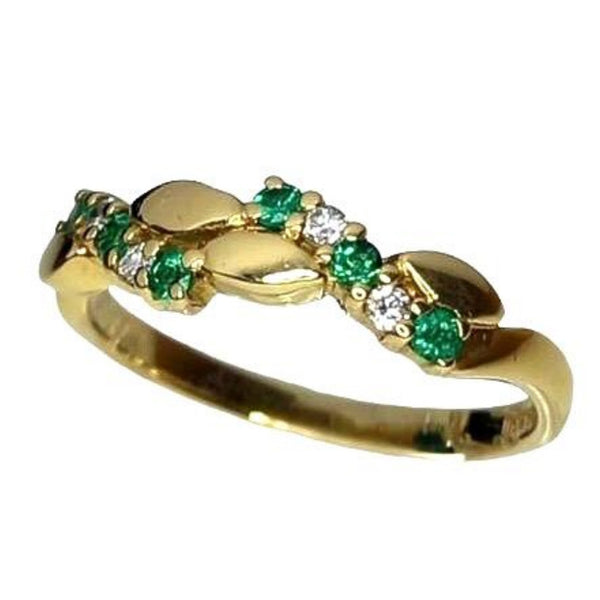 Pre-owned 18ct Emerald & Diamond Ring