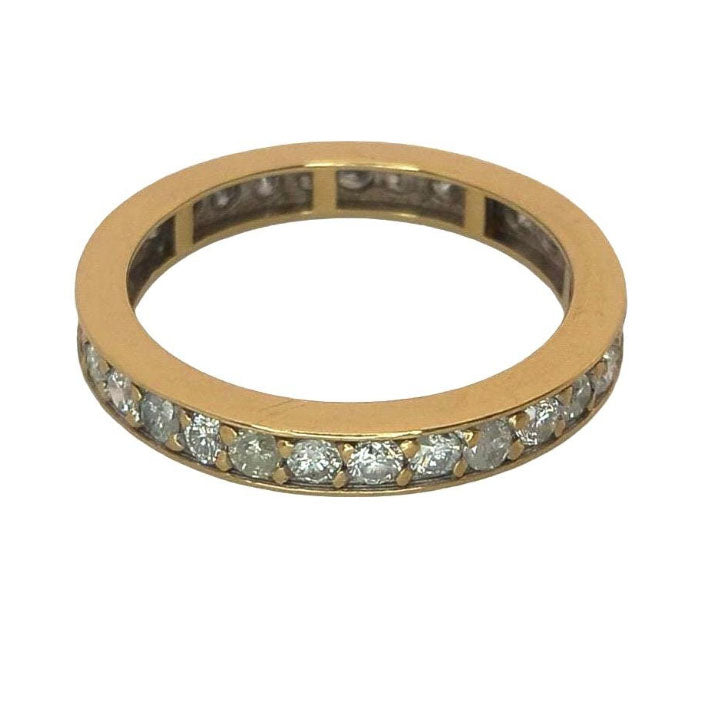 Pre-owned 18ct Gold Diamond Full Eternity Ring