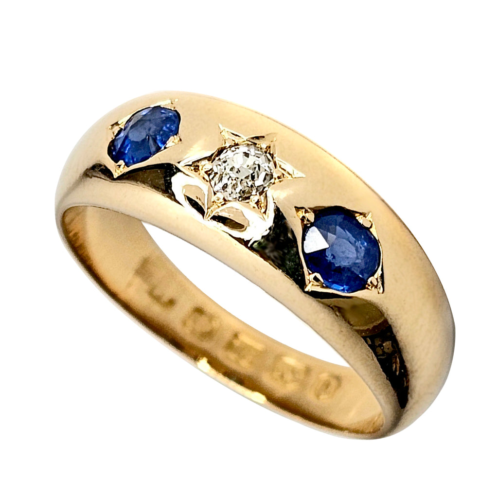 Antique 18ct Sapphire & Diamond Ring