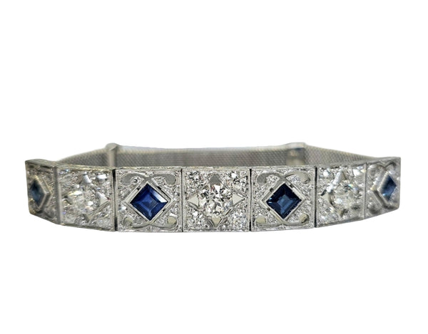 Vintage Sapphire & Diamond Bracelet