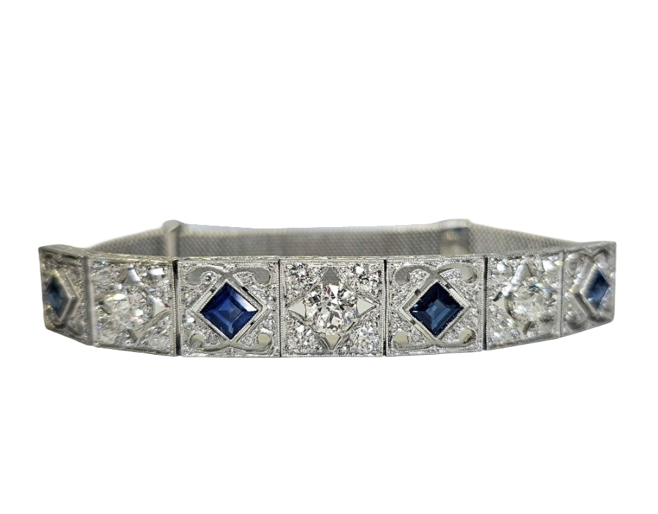 Vintage Sapphire & Diamond Bracelet