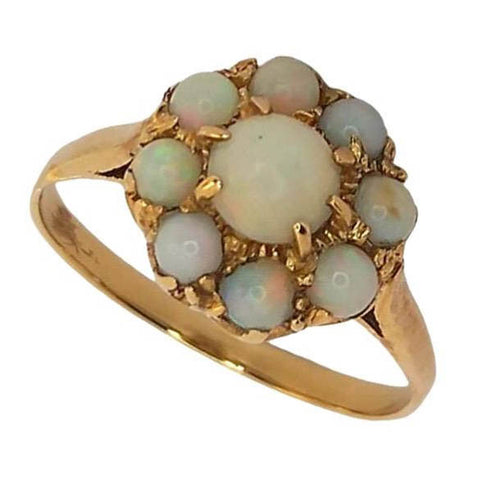 Vintage Opal Cluster Ring