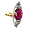 Pre-owned Synthetic Ruby & Diamond Ring