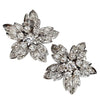 Vintage Diamond Flower Cluster Earrings
