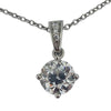 Pre-owned Platinum 1.15ct European-Cut Diamond Necklace