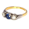 Vintage Sapphire & Diamond Trilogy Ring