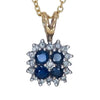 Pre-owned 9ct Gold Sapphire & Diamond Necklace