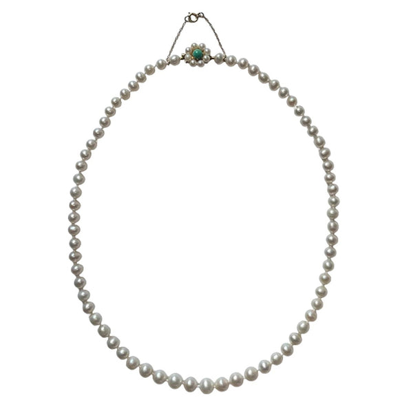 Pre-Owned Cultured Pearl & Turquoise Necklace