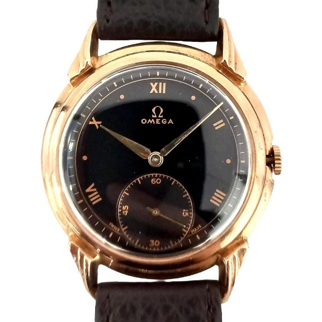 Vintage 'Omega' 18ct Rose-Gold Mechanical Watch