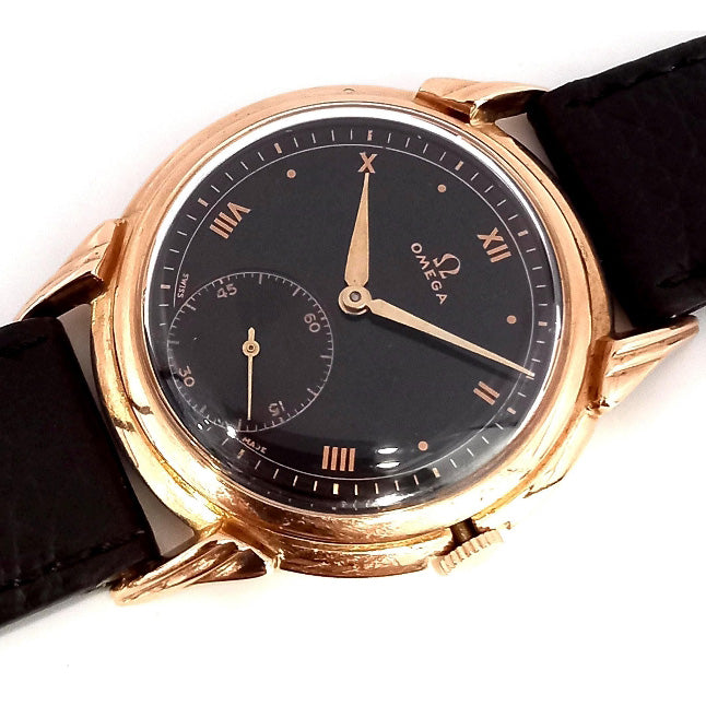 Vintage 'Omega' 18ct Rose-Gold Mechanical Watch