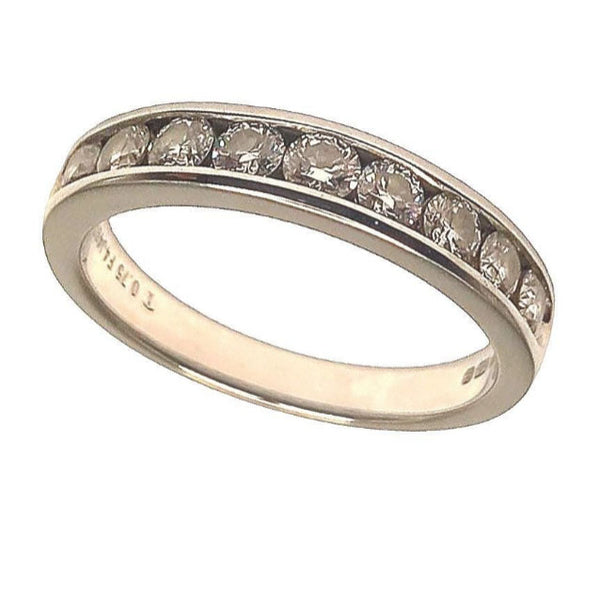 Pre-owned 18ct White-Gold & Diamond Half-Eternity Ring
