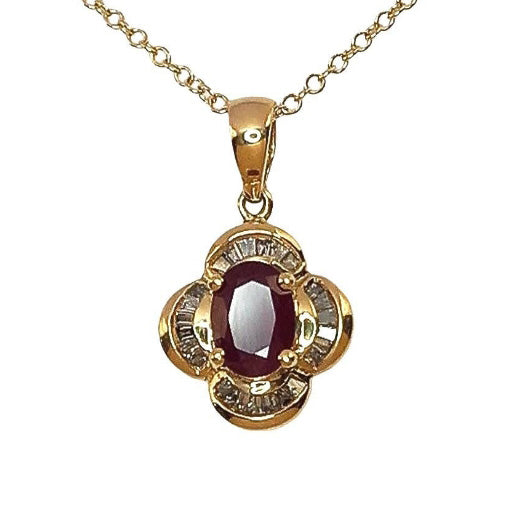 Pre-owned 18ct Gold Ruby & Diamond Necklace