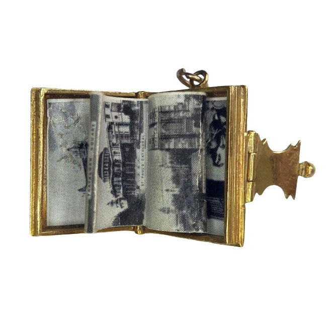 Vintage 9ct Gold London Travel Book Charm