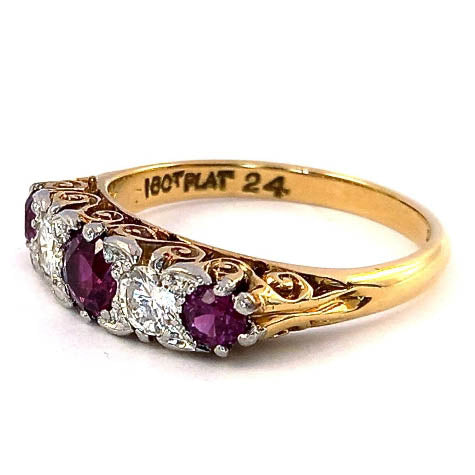 Vintage Ruby & Diamond Ring