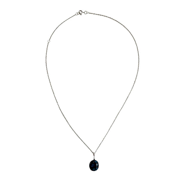 Pre-owned Blue Topaz Pendant Necklace