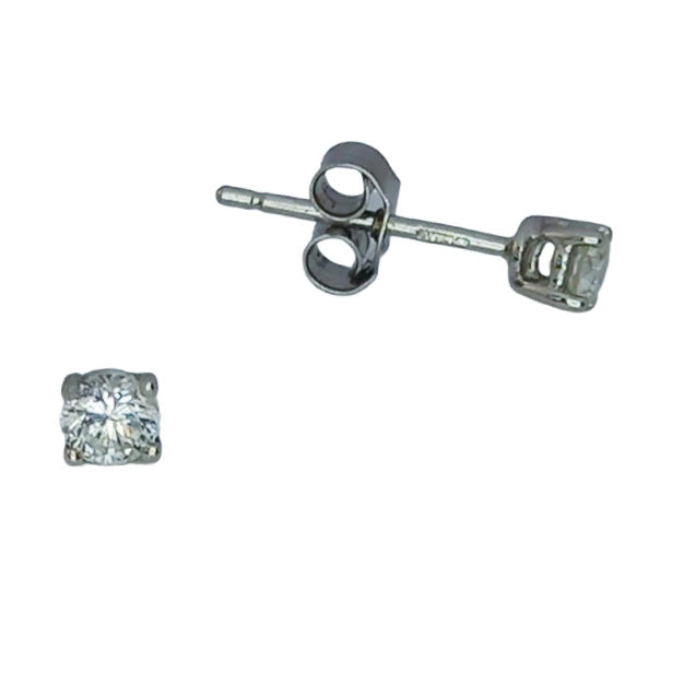 Pre-owned Platinum 0.33ct Diamond Stud Earrings
